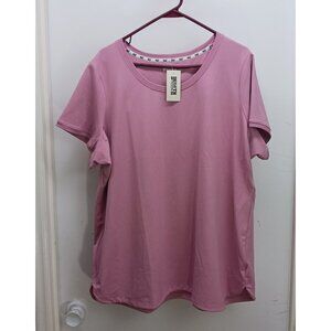 Deluth Trading Women's 2X Plus NoGA Classic Short Sleeve Shirt Pink Pullover NWT